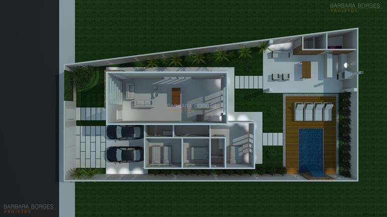 Planta Casa Terrea Contemporanea