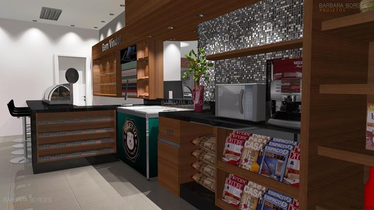 pequenos ambientes Fachadas Lojas