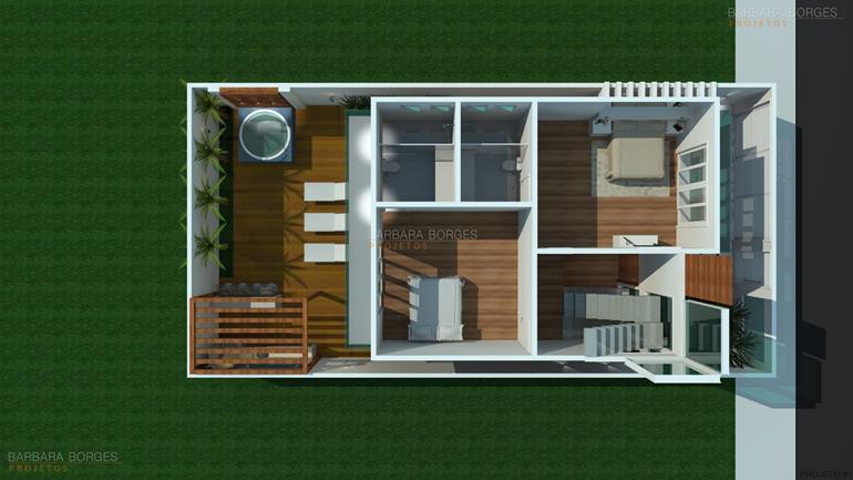 Plantas Casas 2 quartos